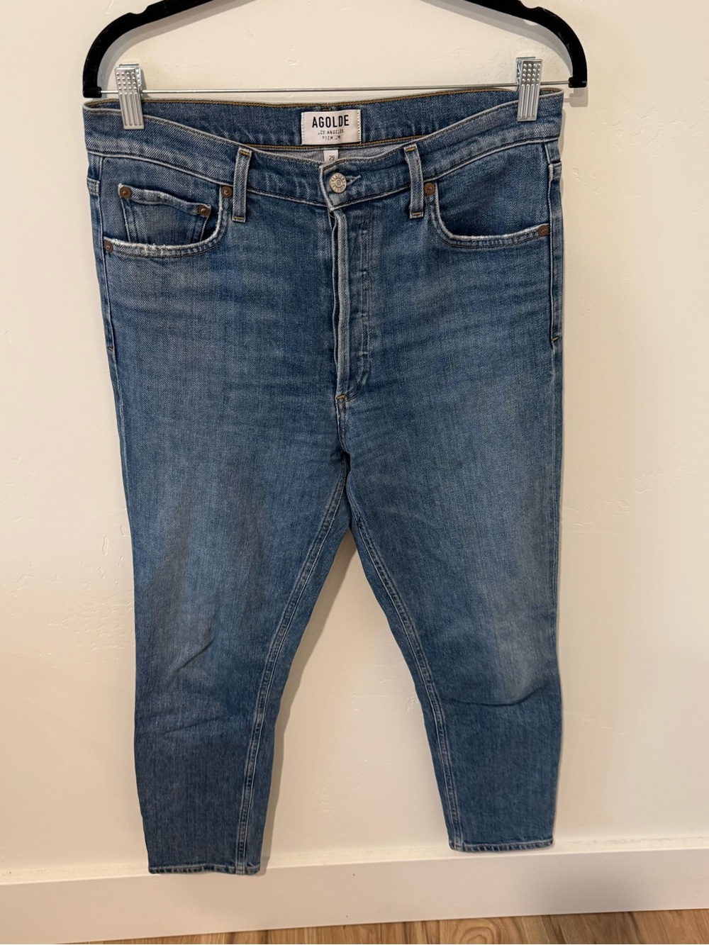AGOLDE Nico High Rise Women’s Blue Jean Size 29 Straight Classic Ankle Cotton